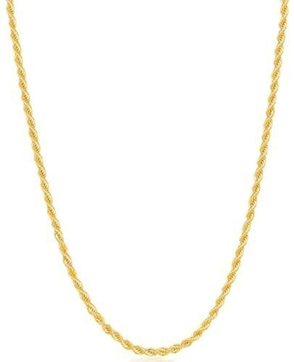 8578 18K Gold Plated Necklace , 2mm Chain Necklace, 18K Gold Plated